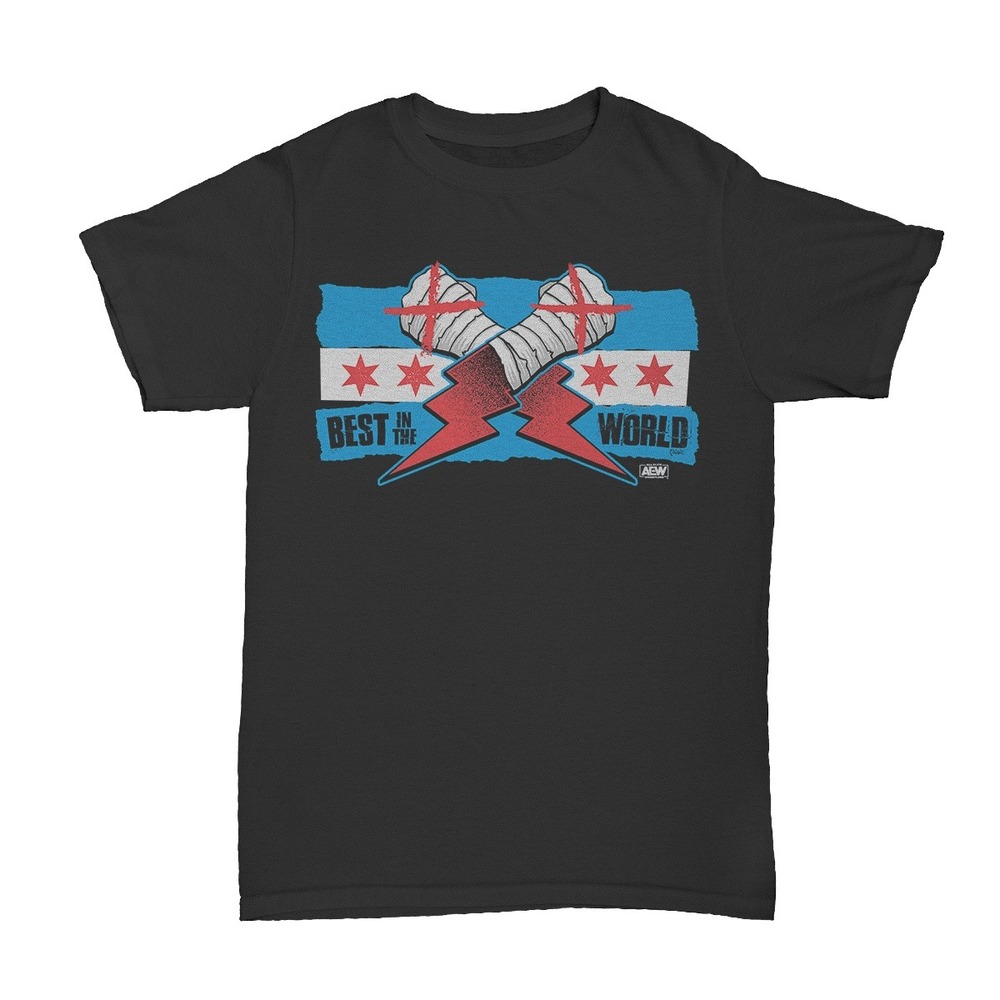 AEW CM Punk‎ Best In The World Shirt Chicago Logo Authentic Tultex Size XXL 2021